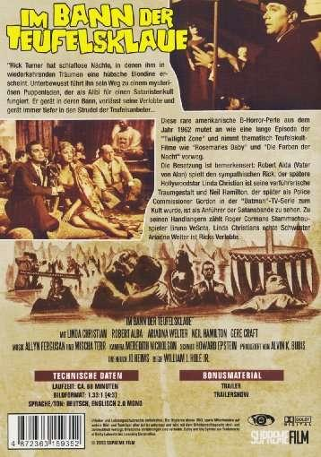 Filmposter. Text: 'Im Bann der Teufelsklaue'. Mehrere Personen in der Szene.