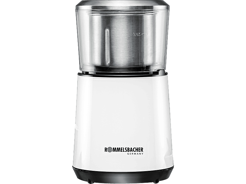 ROMMELSBACHER EKM 125 Kaffeemühle Weiß 200 Watt, Schlagmesser