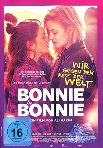 Filmplakat: Zwei Frauen stehen sich gegenüber, Titel 'Bonnie & Bonnie' auf Deutsch.