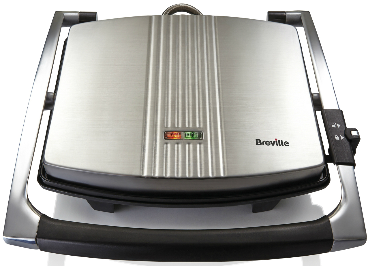 Sandwichera Breville Vst026 potencia 2000w grill y 4 unidades placas intercambiables platino vst026x