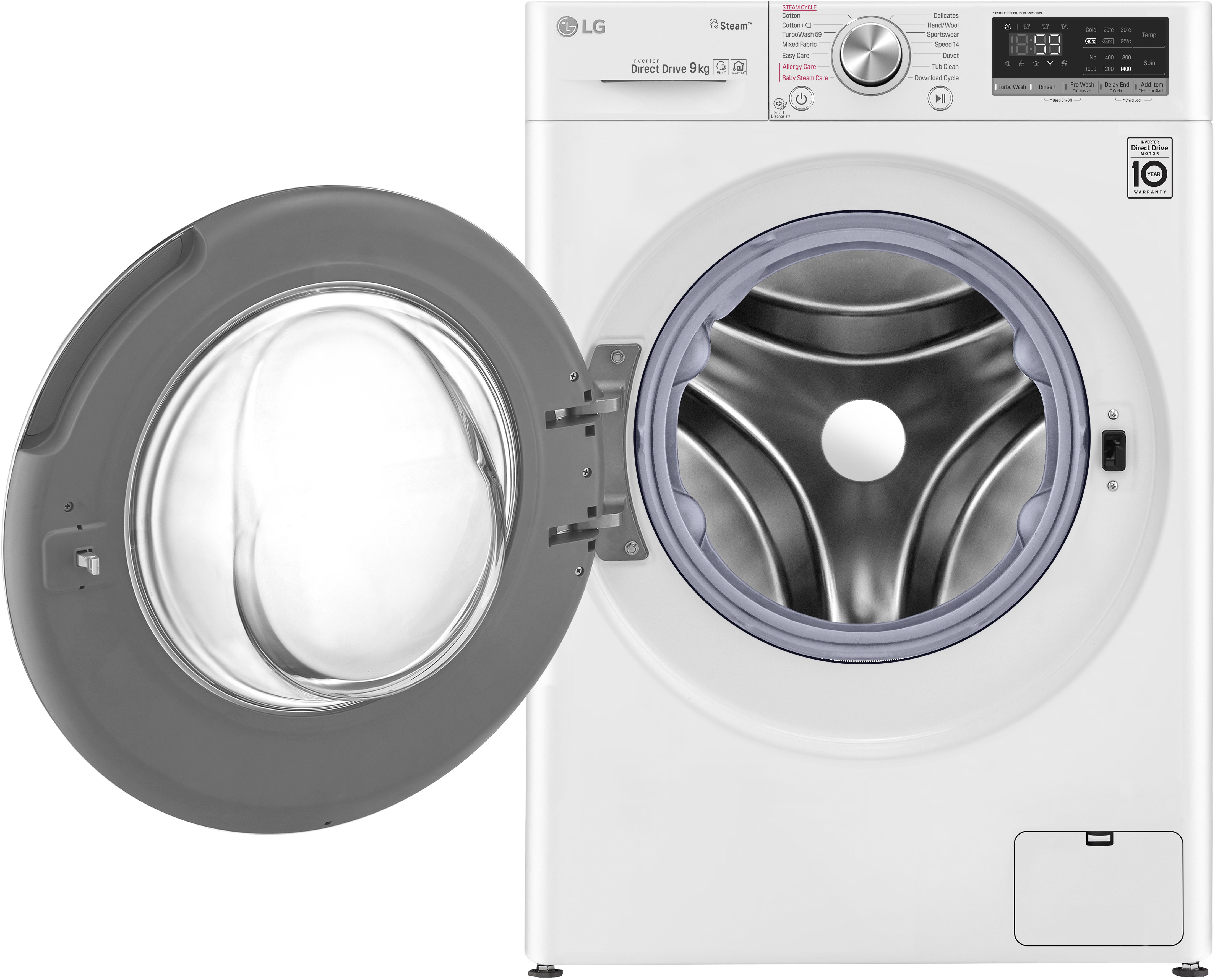 LG Wasmachine voorlader D (F4WN709S1)