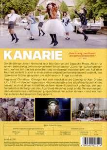 Rückseite einer DVD-Hülle mit gelbem Hintergrund und Text. Mehrere Personen sind ebenfalls abgebildet.