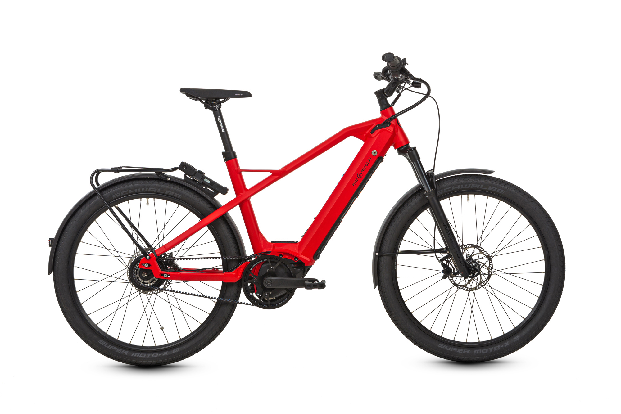 HNF-NICOLAI XD3 All-Terrain 20 + Abus Bundle Urbanbike (Laufradgröße: 27,5 Zoll, Unisex-Rad, 625 Wh, Rot)