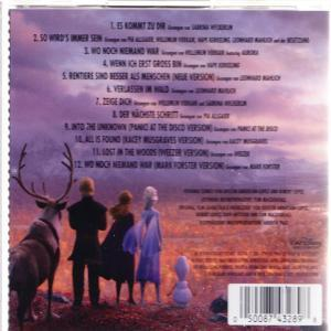 Rückseite einer CD mit einer Waldszene, Figuren und Text.
