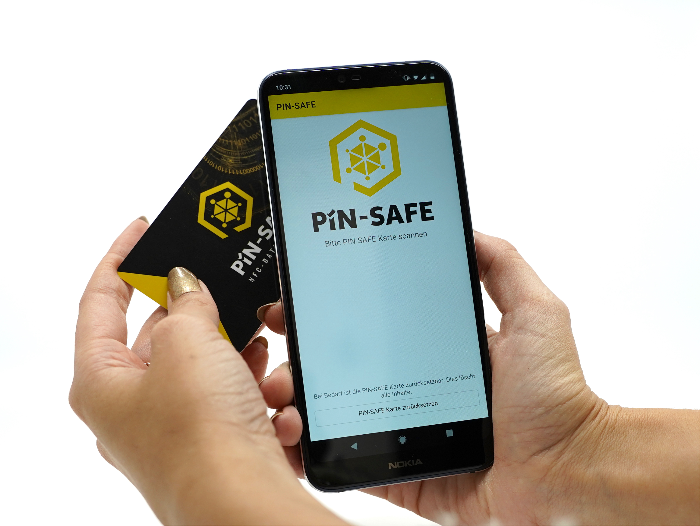 PIN-SAFE NFC offline Daten-Tresor Speicherkarte