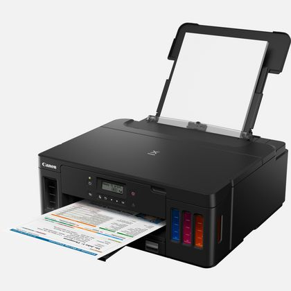 Impresora - Canon G5050 (3 X BK + 1 X C/M/Y), Inyección de tinta, 4800 x 1200 DPI A5 Wifi, Negro