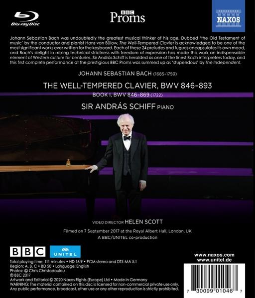 Rückseite einer Blu-ray-Disc-Hülle mit Mann und Klavier. Text ist sichtbar.