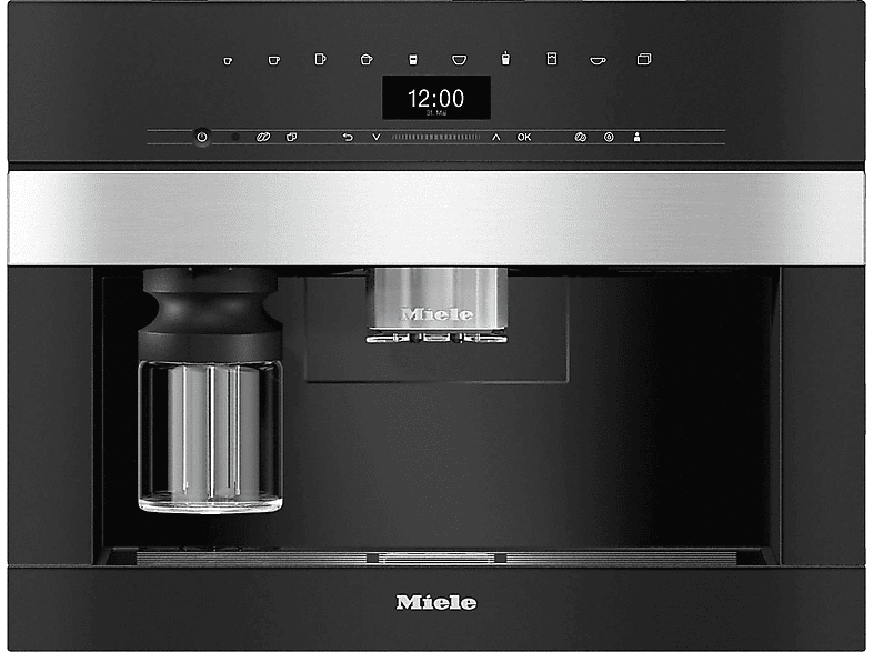 Miele CVA 7445 Einbau-Kaffeevollautomat mit DirectWater, Edelstahl/CleanSteel