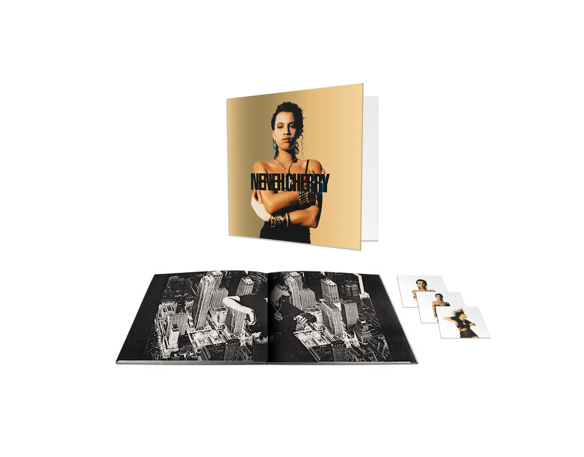 CD album of Neneh Cherry. Cover with her image and text. Includes booklet and cards.