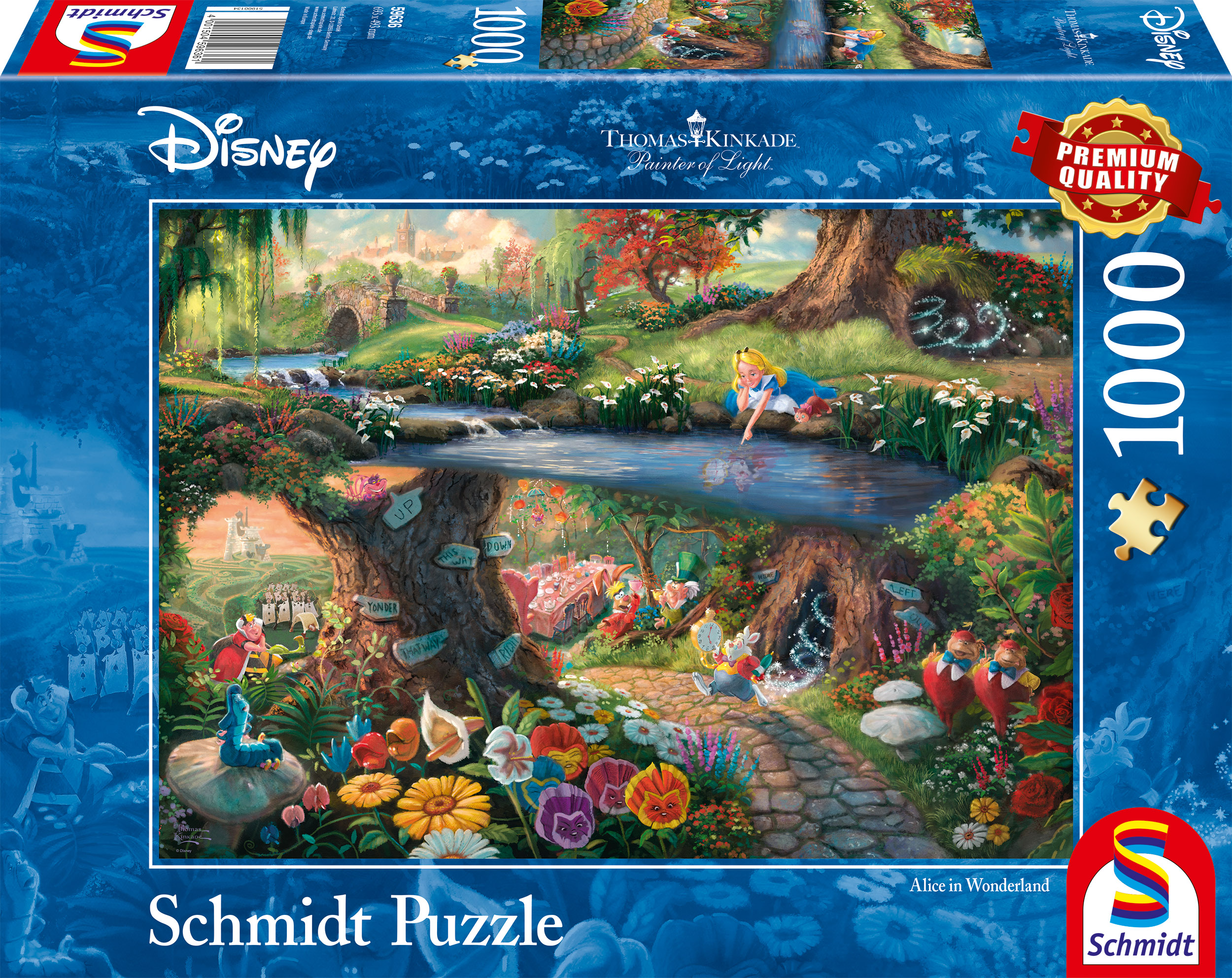 SCHMIDT Puzzle Wunderland SPIELE im (UE) Disney Alice