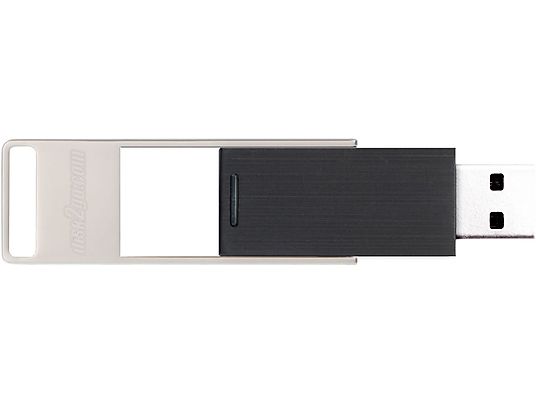 DISK2GO Turn - USB-Stick  (64 GB, Schwarz/Silber)