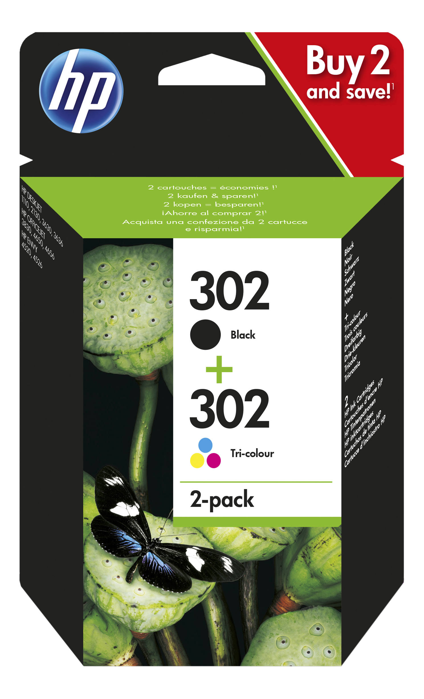 HP 302 - Cartuccia di inchiostro (Nero/Cyan/Magenta/Giallo)