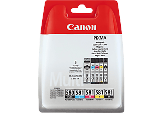 CANON PGI-580PGBK/CLI-581 Multipack - Cartouche d'encre (Noir/Jaune/Magenta/Cyan)