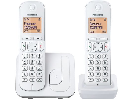 PANASONIC KX-TGC212SL - Telefono fisso senza fili (Bianco)