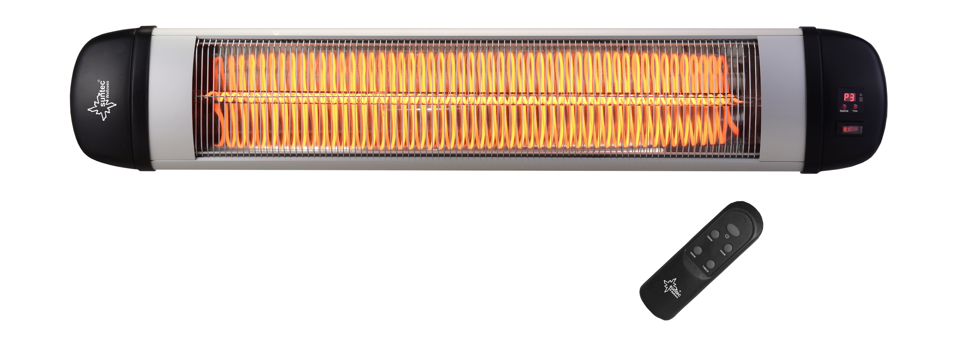 SUNTEC HEAT RAY 3000 CARBON OUTDOOR - Heizstrahler (Schwarz, silber)