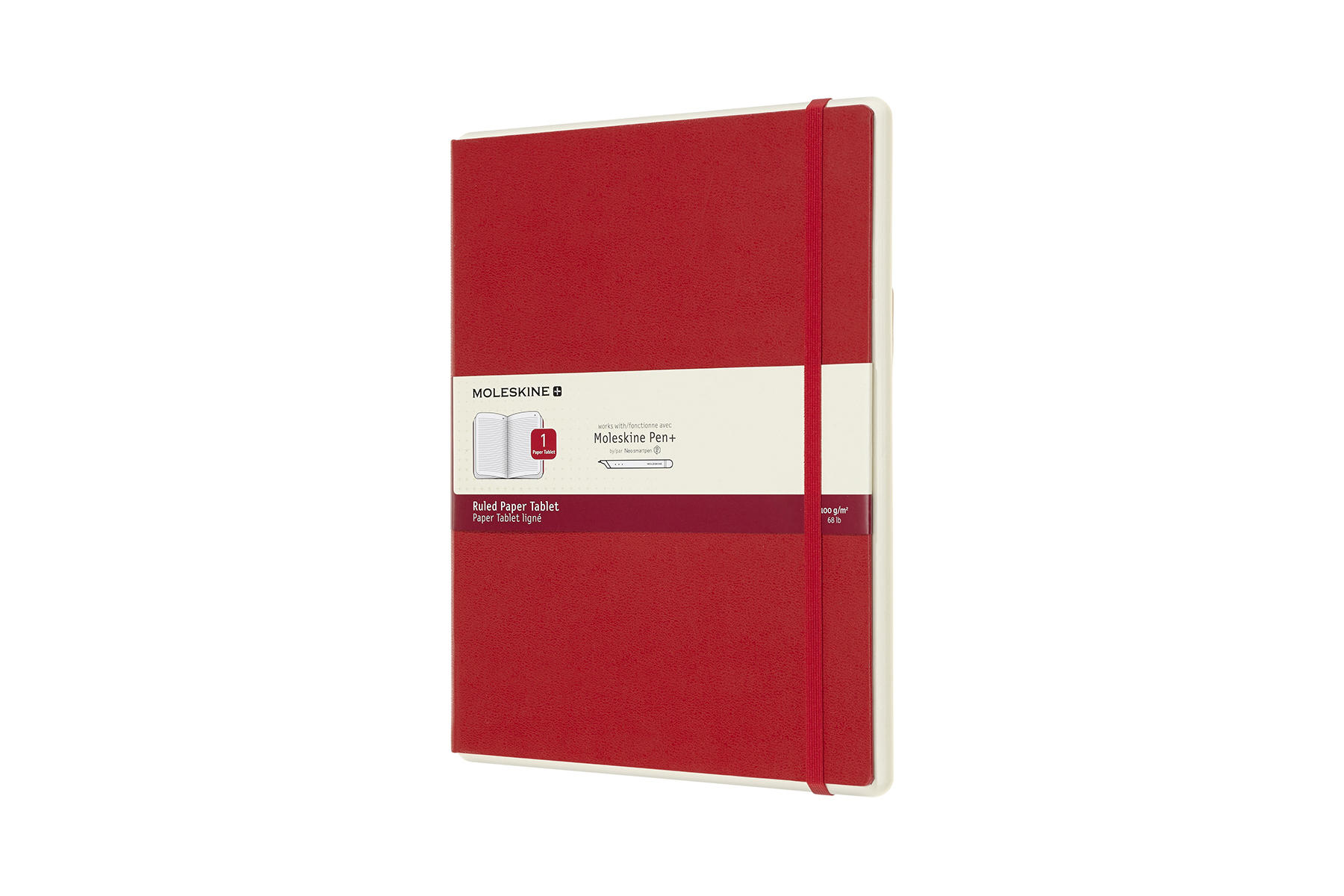 MOLESKINE XL, Version 01, Liniert Paper Tablet, Scharlachrot