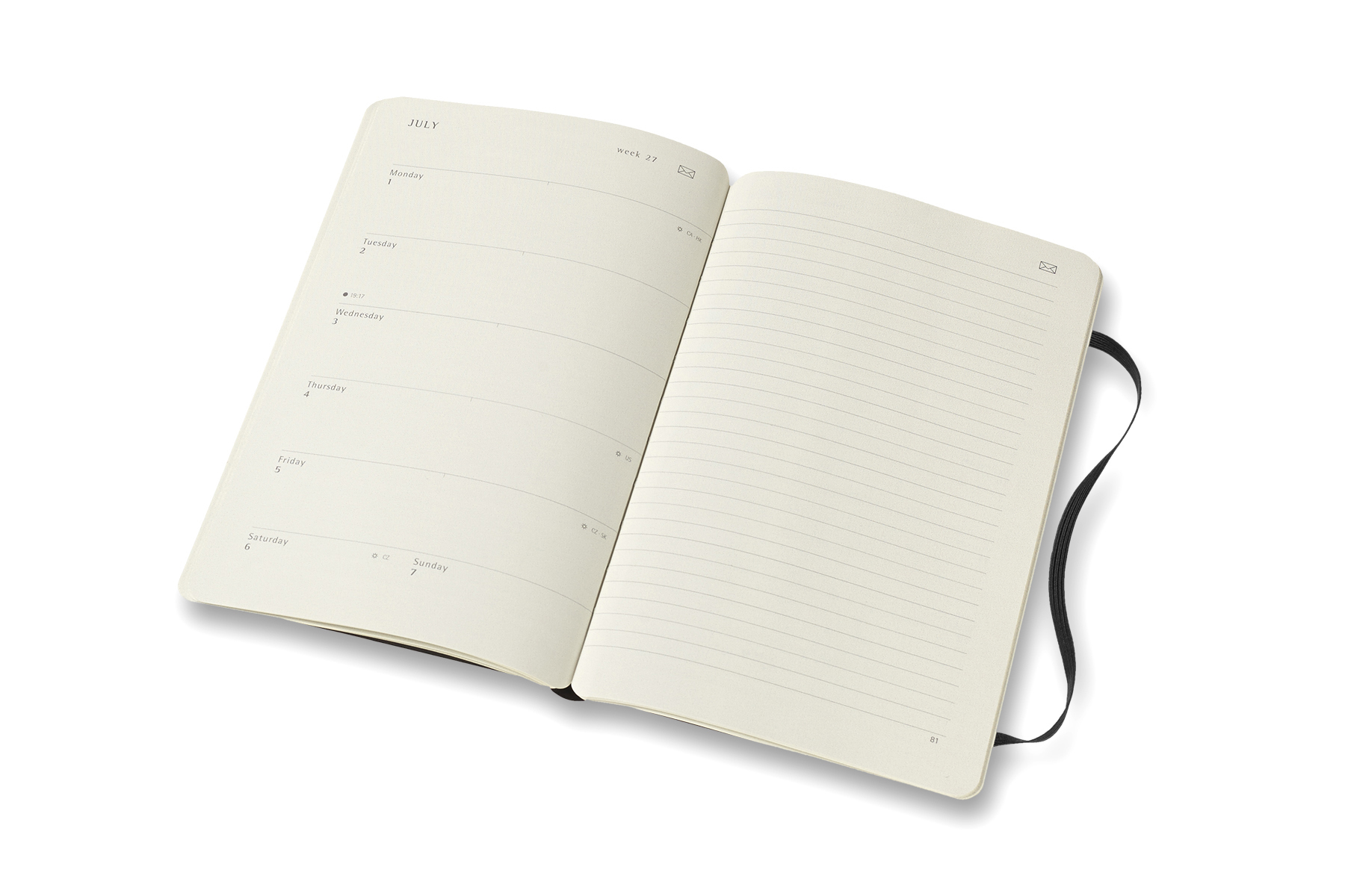 MOLESKINE Smart Wonk Smart Kalender, Schwarz