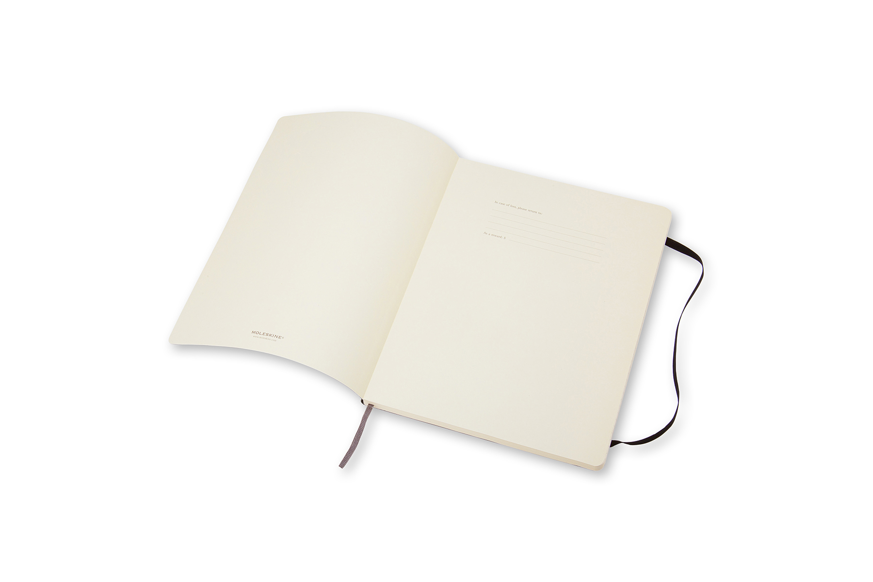 MOLESKINE XL, Liniert, Soft Cover, Schwarz Notizbuch, Schwarz