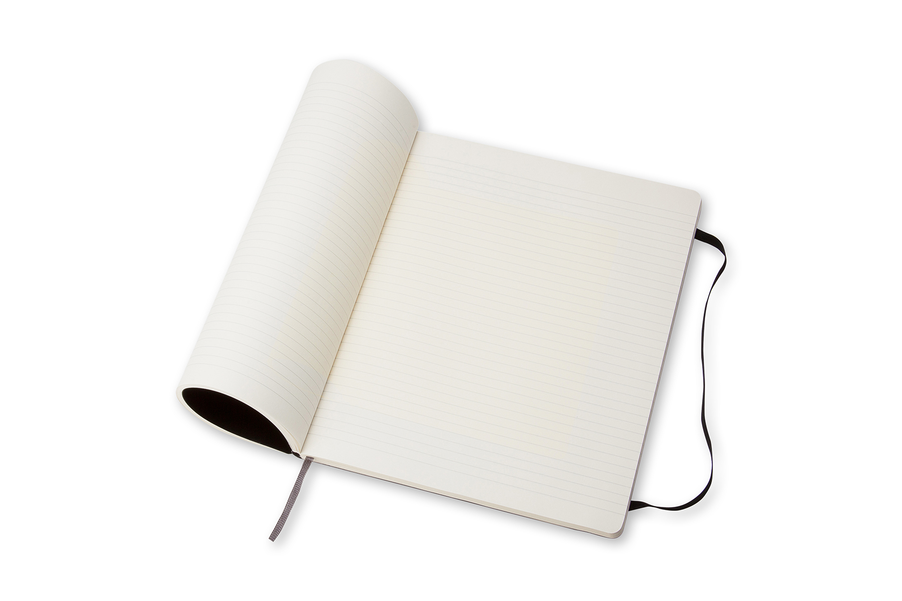 MOLESKINE XL, Liniert, Soft Cover, Schwarz Notizbuch, Schwarz