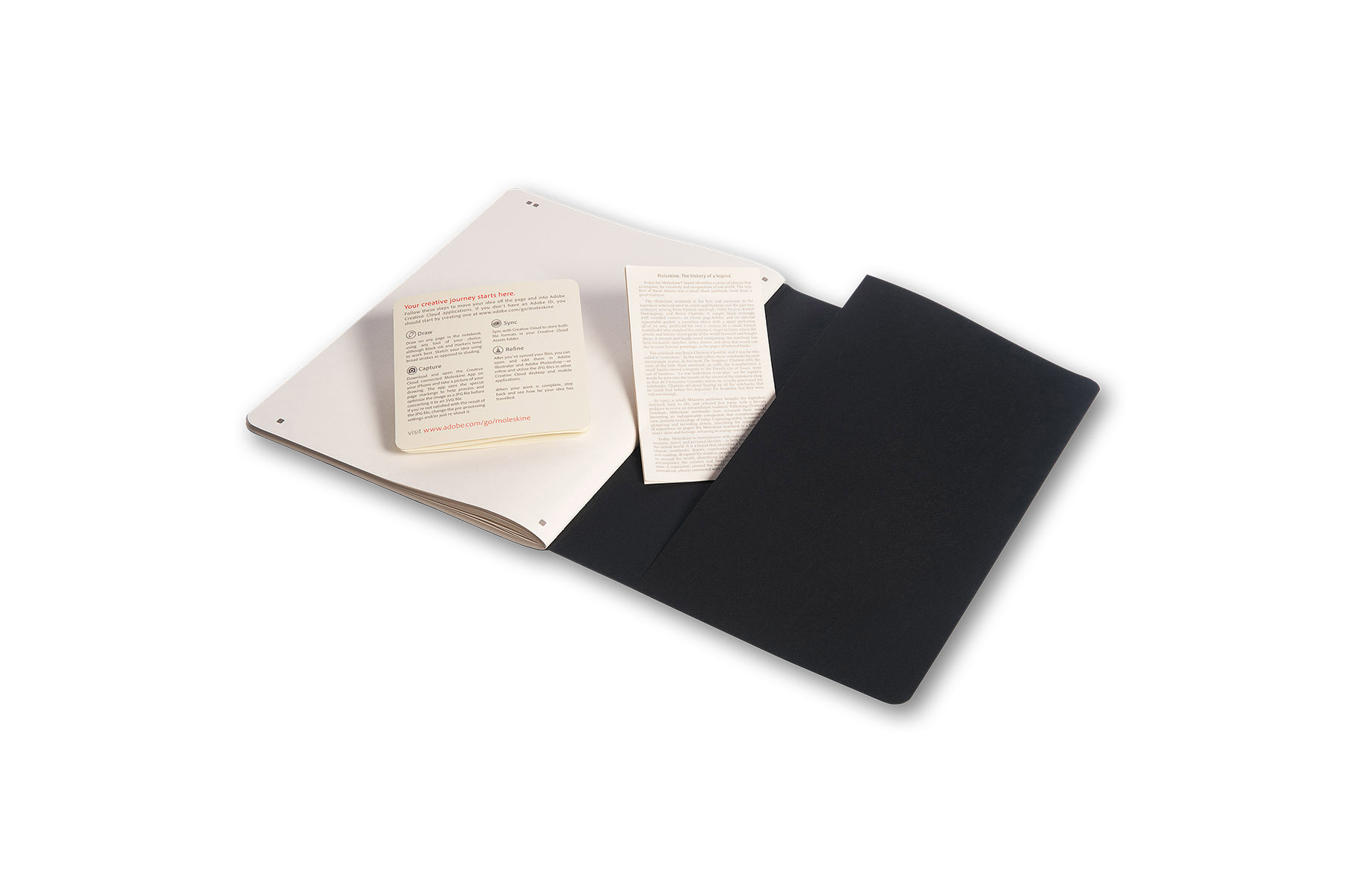 MOLESKINE Creative Cloud Connected, XL, Blanko, Hard Cover, Schwarz Smart Skizzenalbum, Schwarz