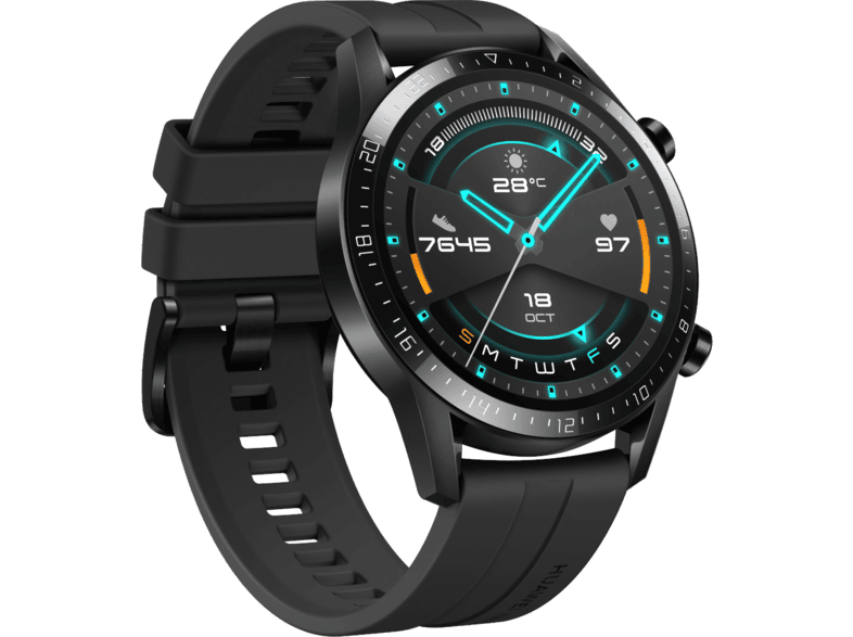 HUAWEI Smartwatch Watch GT 2 Sport Edition 46mm Schwarz mit Silikonarmband