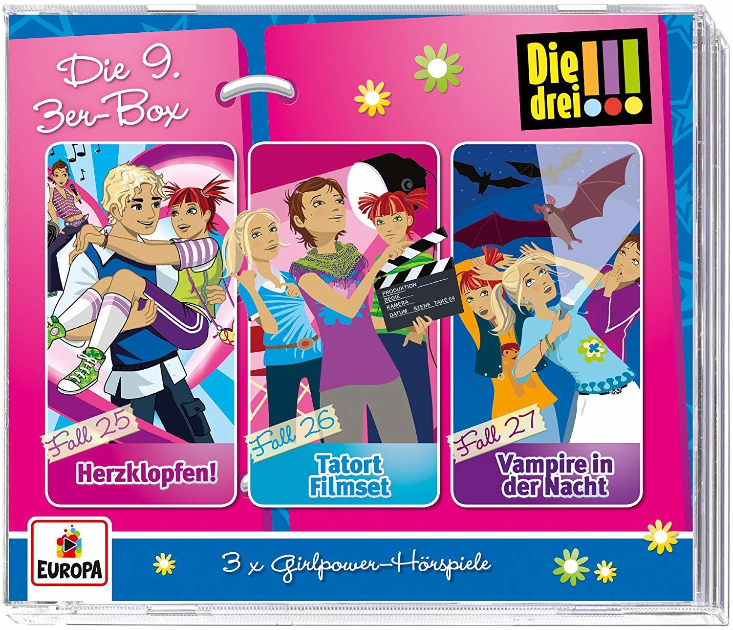 DVD-Box-Set mit Cartoon-Bildern. Buntes Design. Drei verschiedene Episoden-Cover sichtbar.