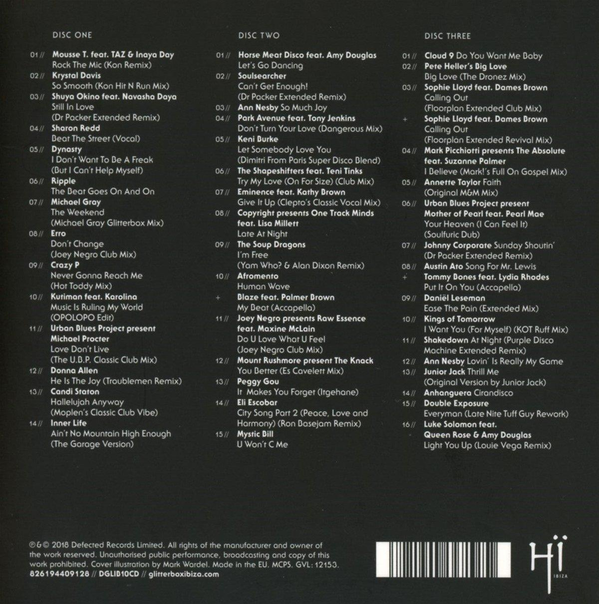CD compilation album disc one, two and three.  Tracklist shown.