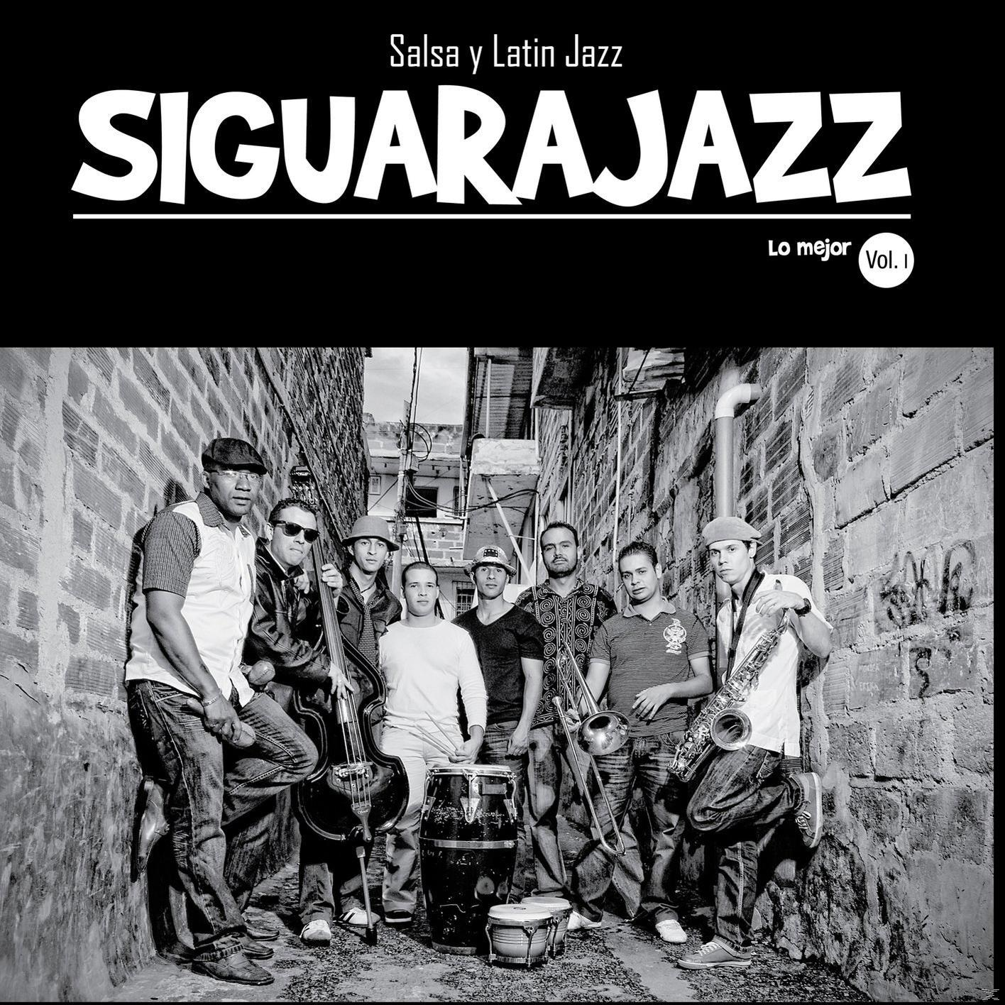 Albumcover: Siguarajazz Band, eine Gruppe von Männern in einer engen Gasse, Schwarz und Weiß.