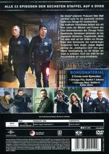Die Rückseite einer DVD-Hülle, die eine Collage von Bildern von Polizisten zeigt. Text auf Deutsch.