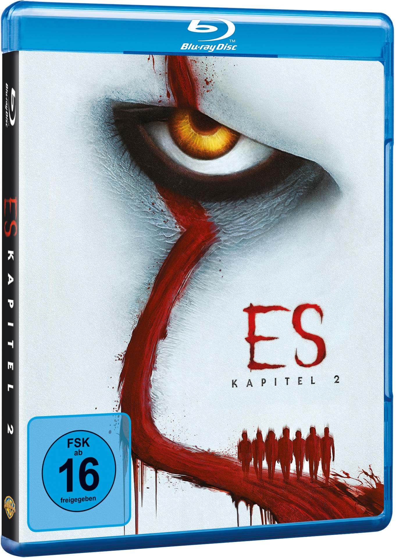 Blu-ray-Disc-Hülle mit dem Titel "ES Kapitel 2" und einem gruseligen Clown.
