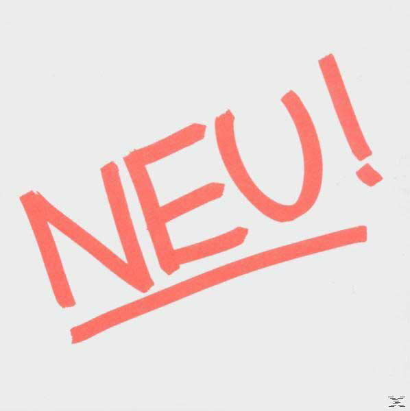 Das Wort "NEU!" in orangefarbener Handschrift auf weißem Hintergrund. Eine Linie wird unter dem Wort gezeichnet.