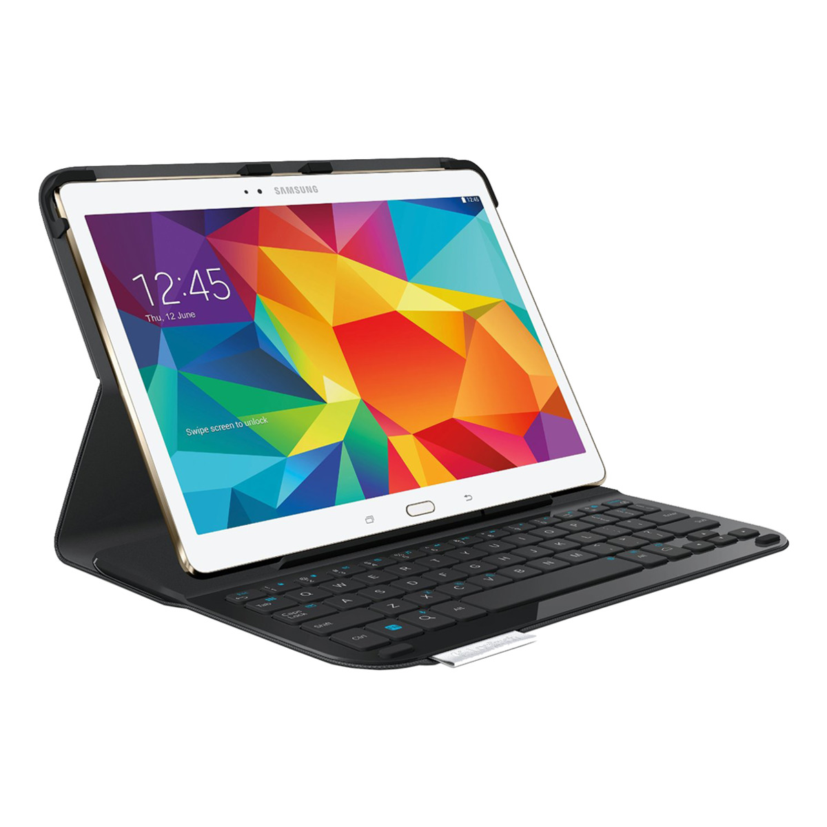 Funda - Logitech Type-S para tablet Samsung Galaxy Tab S, 10,5", Bluetooth, Teclado, Negro