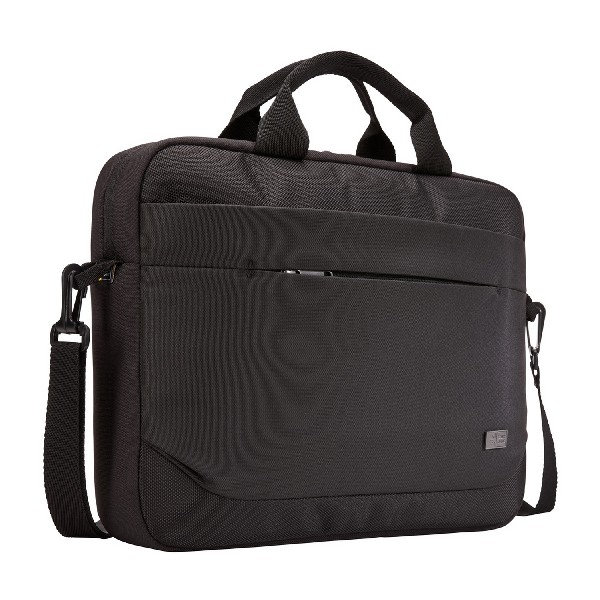 Maletín para portátil - Case Logic Advantage 3203986, Para portátiles de 14", Dos compartimentos, Negro