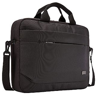 Maletín para portátil - Case Logic Advantage 3203986, Para portátiles de 14", Dos compartimentos, Negro