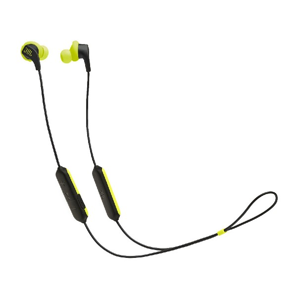 Auriculares Deportivos Bluetooth tipo cuello jbl endurance color negro y lima. bt runbt intraurales inalámbricos resistentes sudor cable llamadas manos libres amarillo k951857 universales control remoto