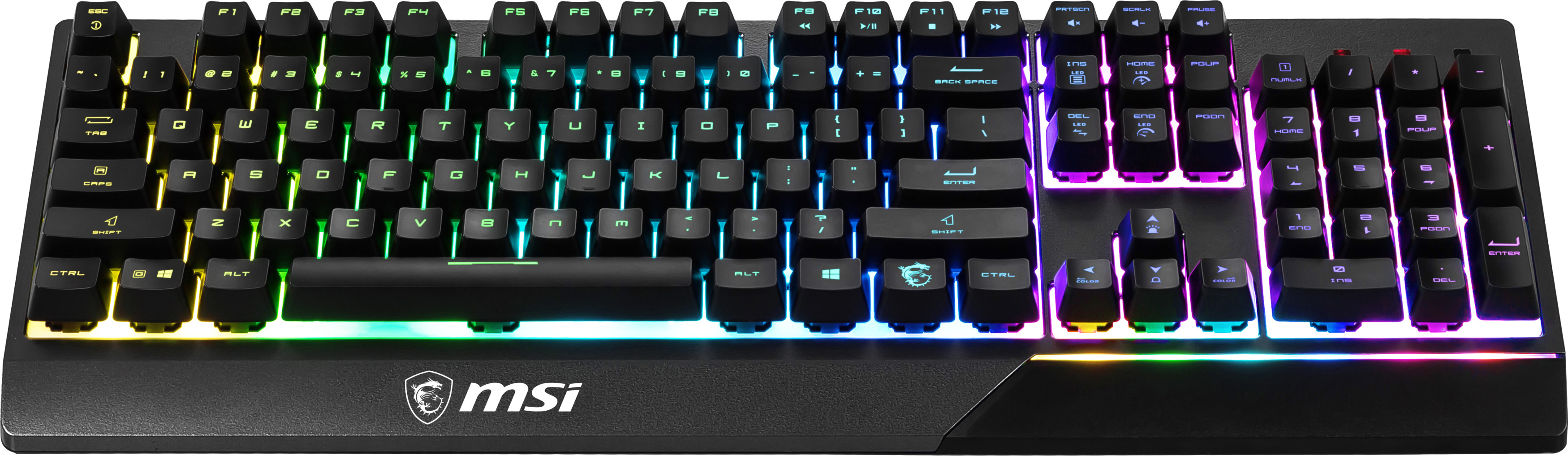 MSI Gaming (kabelgebunden, GK30 RGB) Tastatur schwarz, DE Switch, Vigor QWERTZ Plunger Layout,