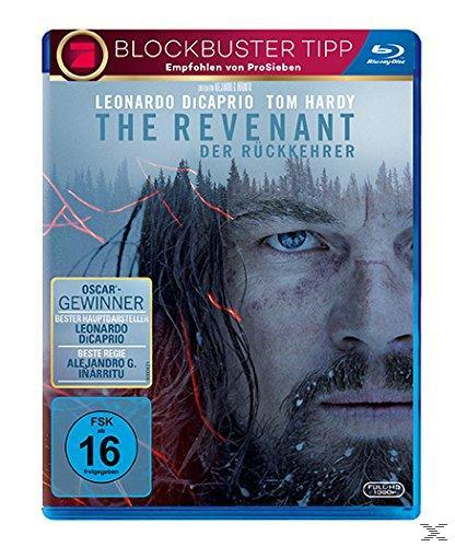 DVD-Cover von 'The Revenant' mit dem Gesicht von Leonardo DiCaprio.