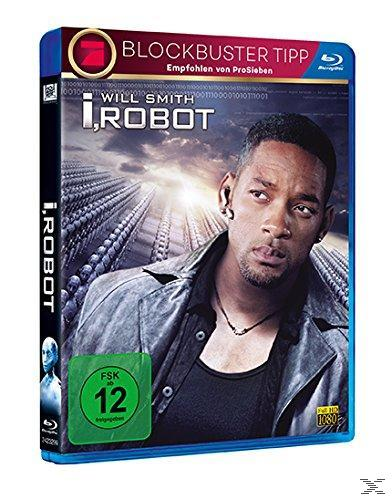 Filmcover für 'I, Robot' mit Will Smith. Das Cover ist blau und hat Text und eine Bewertung.