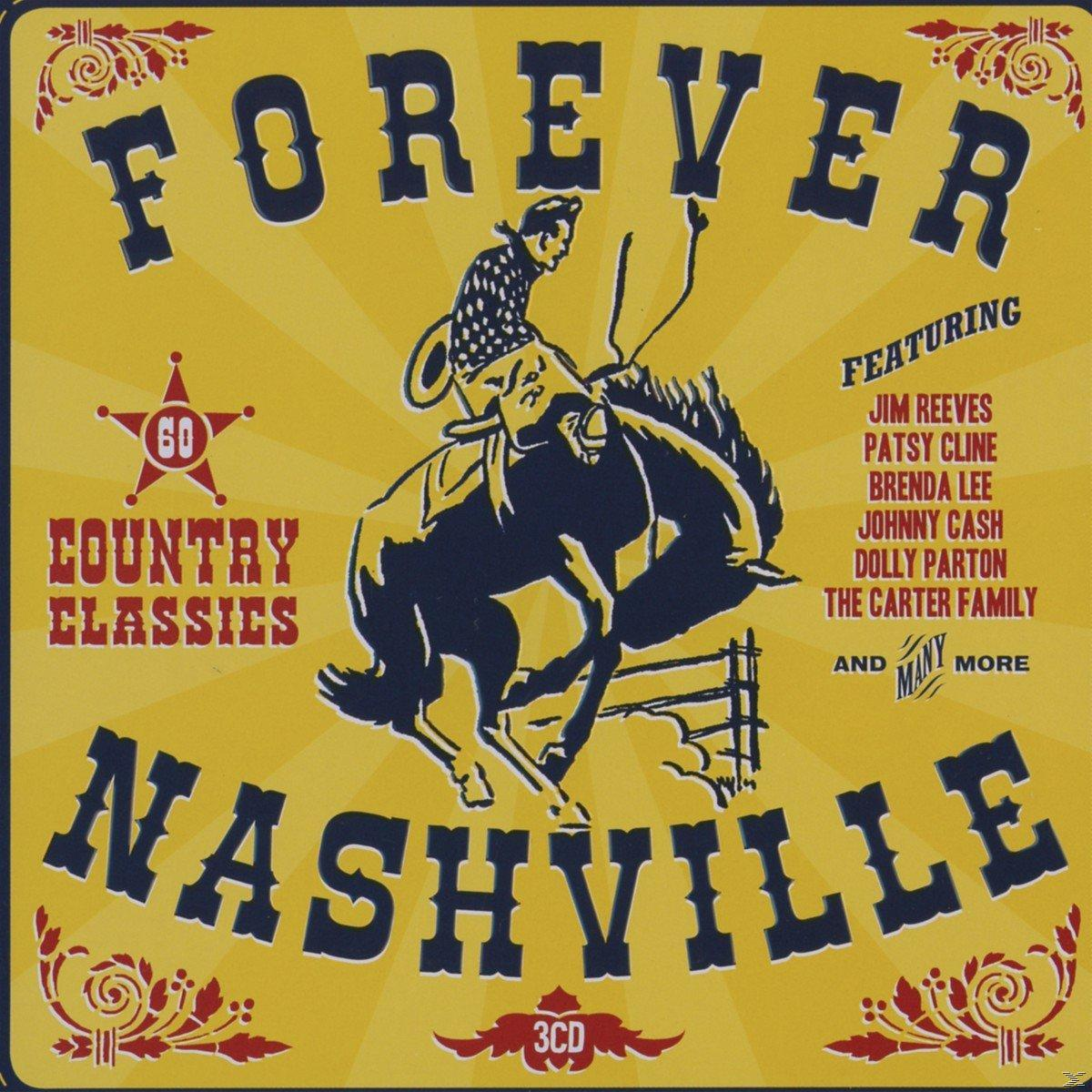 Albumcover 'Forever Nashville' mit einem Cowboy auf einem Pferd.