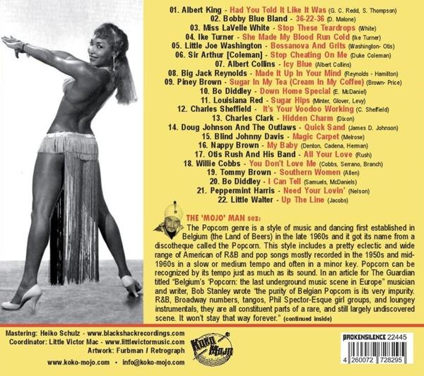 Rückseite einer Musik-CD mit einer Frau und Songtiteln.