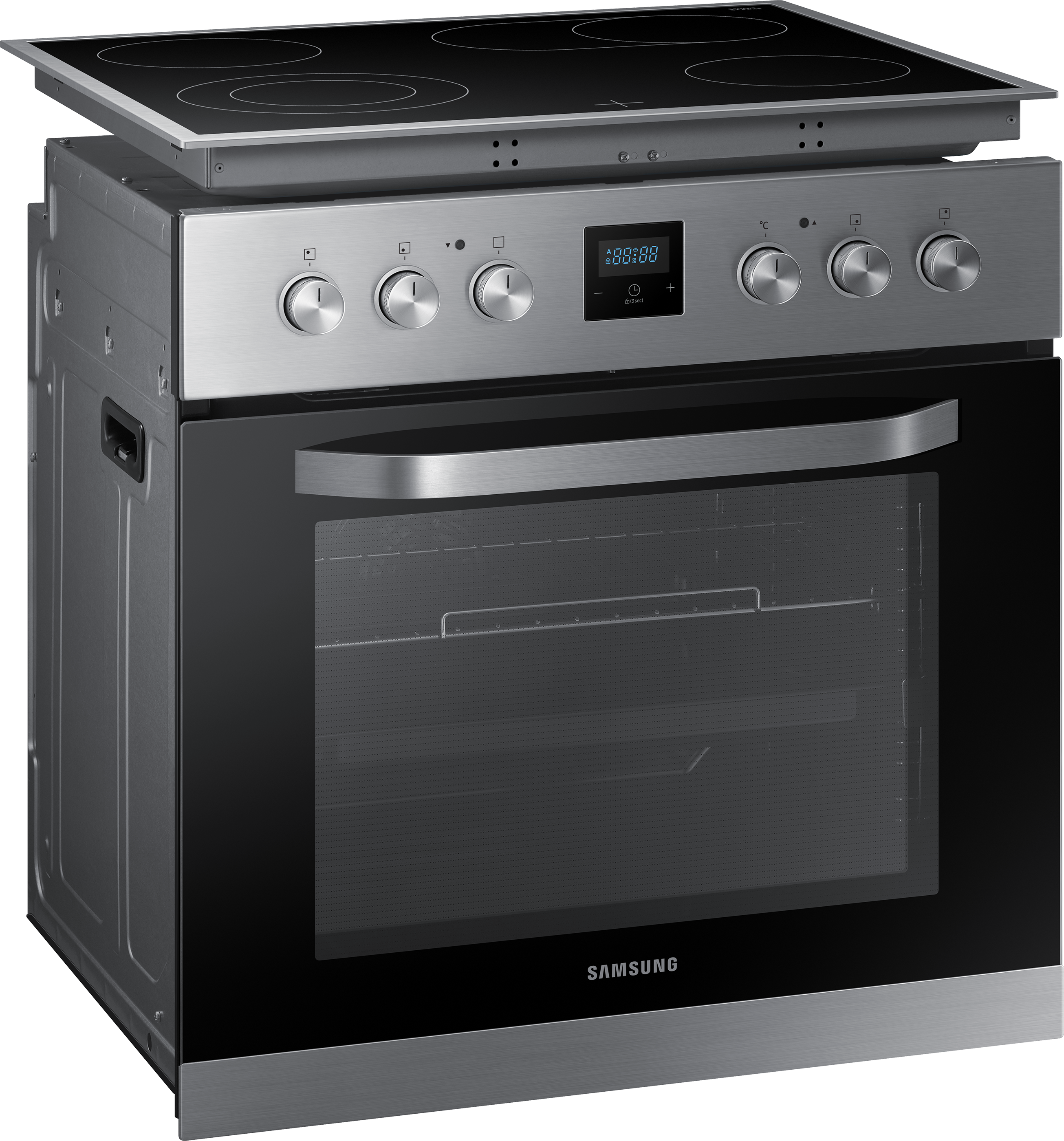 SAMSUNG F-NB69R2301RS, Einbauherdset (Cerankochfeld, A, 69 l)