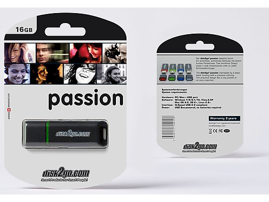 DISK2GO Passion - Clé USB  (16 GB, Noir)
