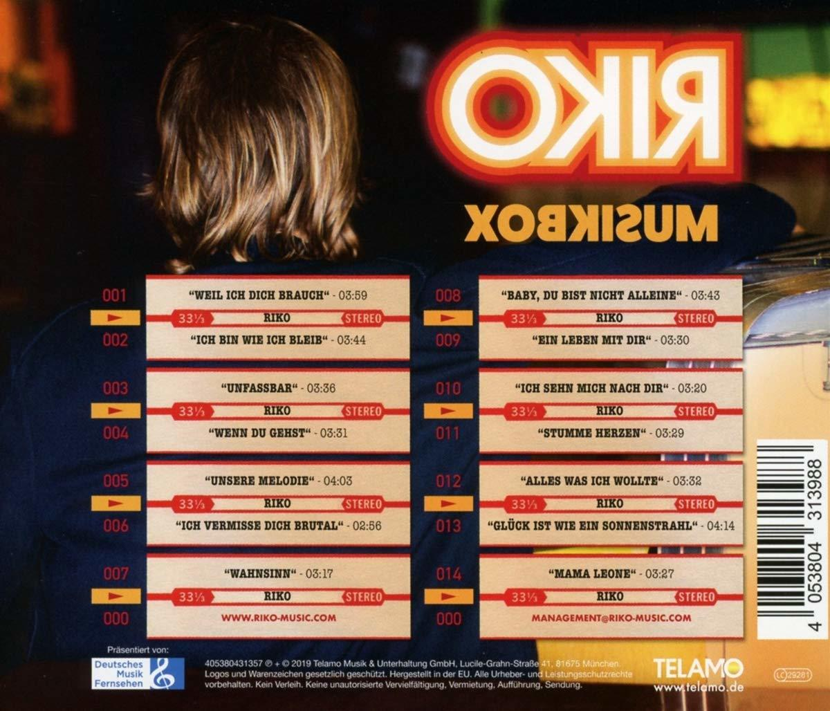 Rückseite einer CD-Hülle. Enthält die Titelliste des Albums und ein Foto eines Mannes mit blonden Haaren.