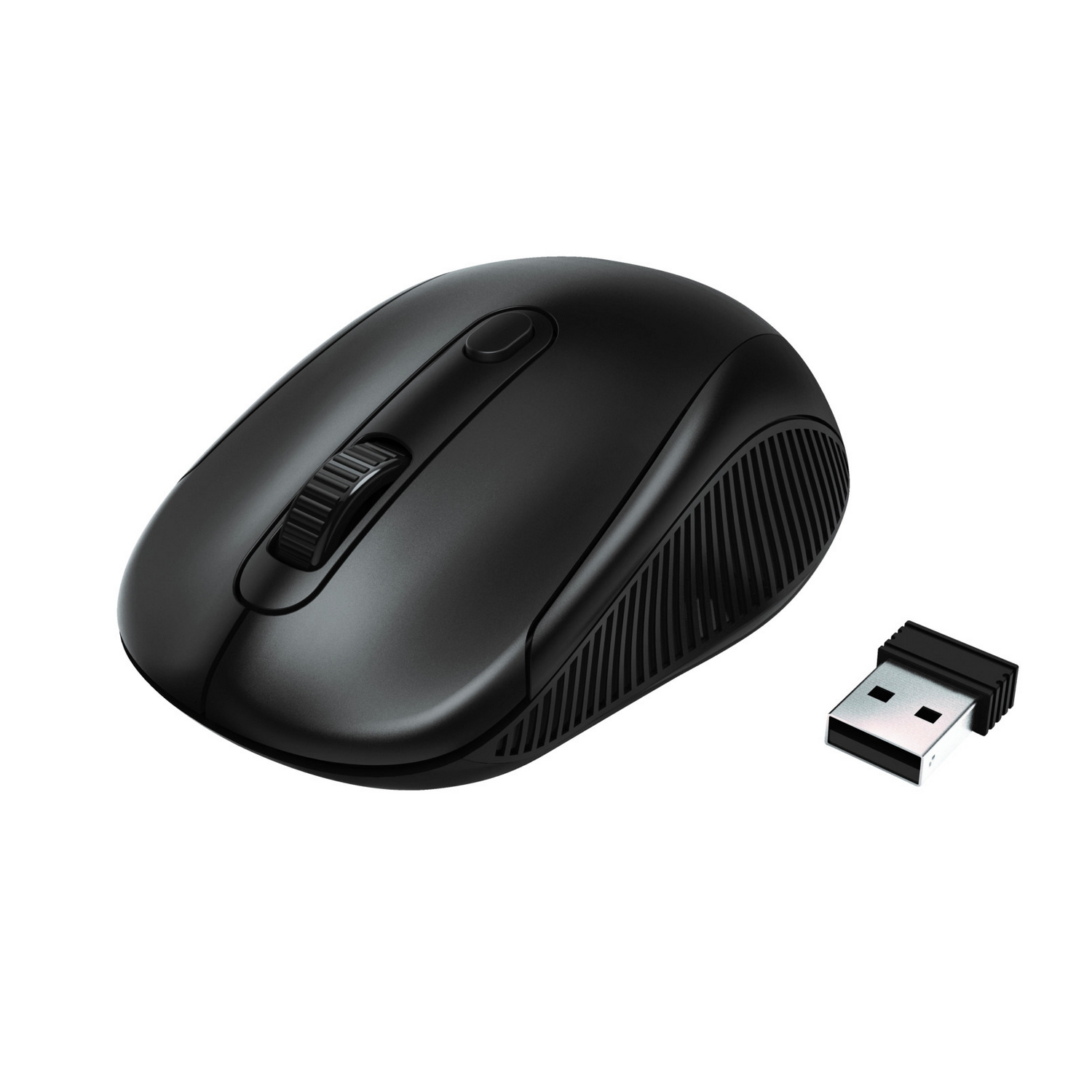 Ratón inalámbrico - ISY IMW-501, 1200 DPI, 3 botones, USB, Negro
