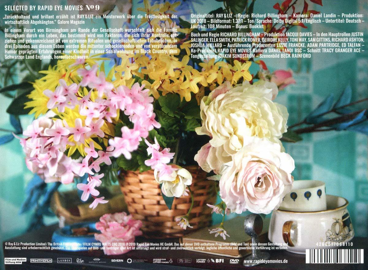 DVD-Hülle mit Blumen in einem Korb und Text auf hellblauem Hintergrund.