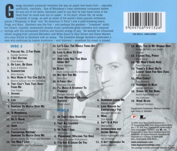CD-Cover mit George Gershwins Bild. Rückseite mit Titelliste und Text auf Englisch.