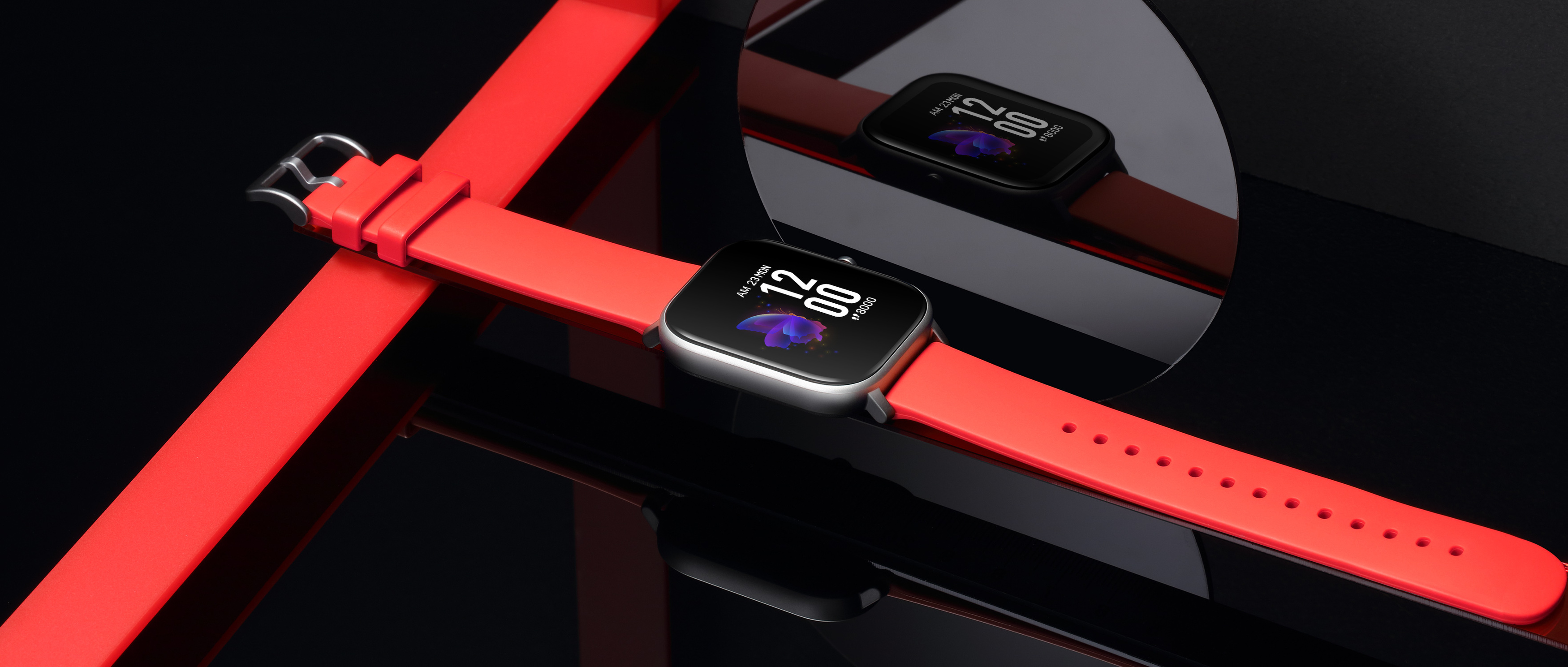 AMAZFIT A1914 GTS Smartwatch Aluminium + Kunststoff Silikon, 120 mm + 87 mm, Vermillion Orange