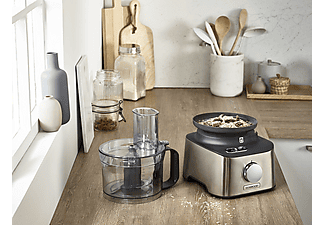 Kenwood Multipro Compact FDM313SS, 2,1 Liter, ingebouwde weegschaal, roestvrijstale accessoires, 3 snijschijven en 6 andere accessoires, 800 Watt, metalen behuizing, zilver