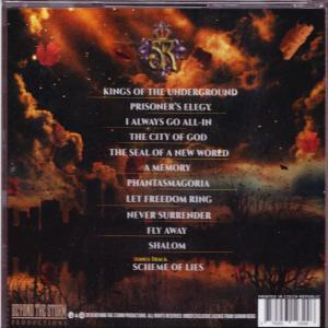 Albumcover mit Songtiteln, einer Illustration und dem Titel 'Kings of the Underground'.