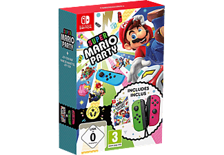 NINTENDO Super Mario Party + Joy-Con kontroller pár (Neon zöld/Pink)